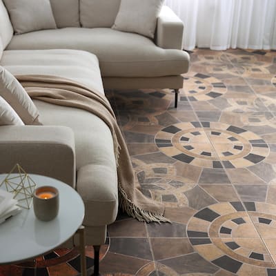Merola Tile Cartago Azul 17-3/4" x 17-3/4" Ceramic Floor and Wall Tile