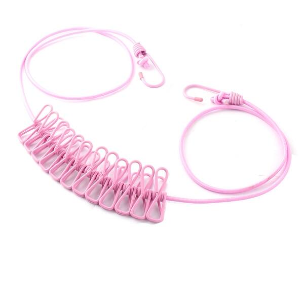 Shop Travel Elastic Rubber Portable Adjustable 12 Clips Hook Rope