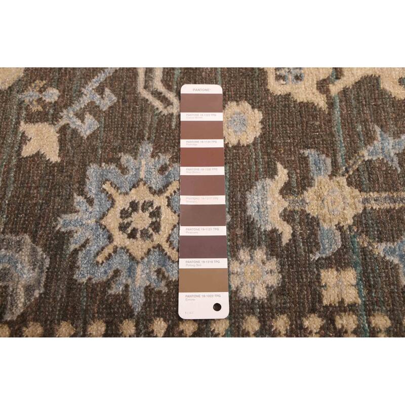 ECARPETGALLERY Hand-knotted Jamshidpour Dark Brown Wool Rug - 8'1 x 10'3