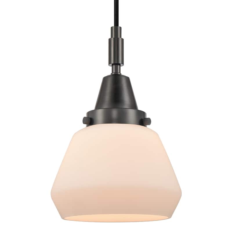Innovations Lighting 447-1P-G171 Fulton 7" Wide Mini Pendant with - Matte Black