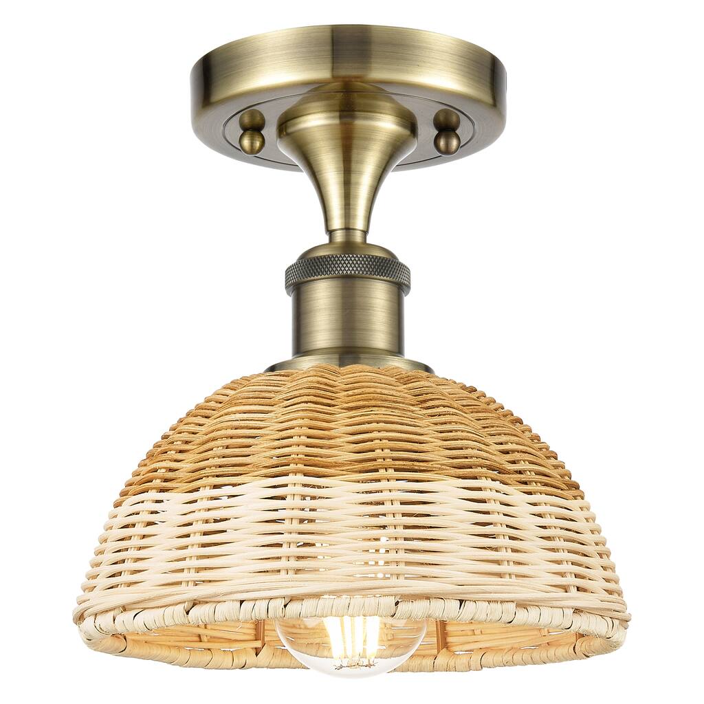 Innovations Lighting Endless Possibilities Ballston - Bristol Natural II - 1 Light 8" Semi-Flush Mount