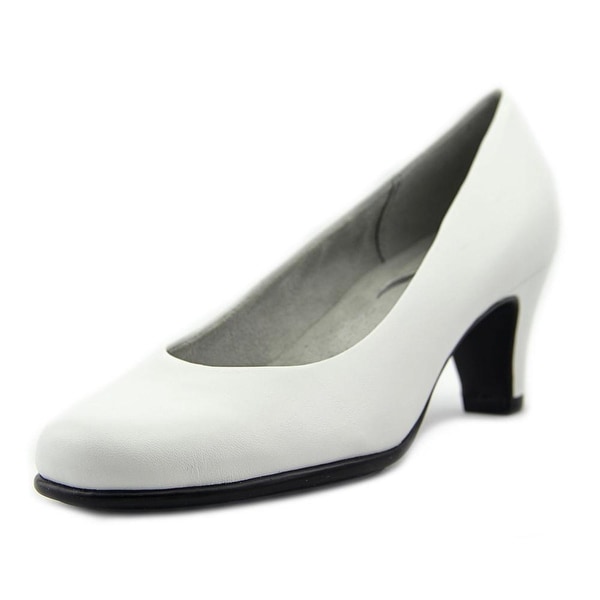 Aerosoles Nice Play Women Round Toe Leather White Heels