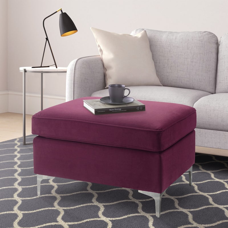 Ottawa Rectangle Ottoman - Burgundy