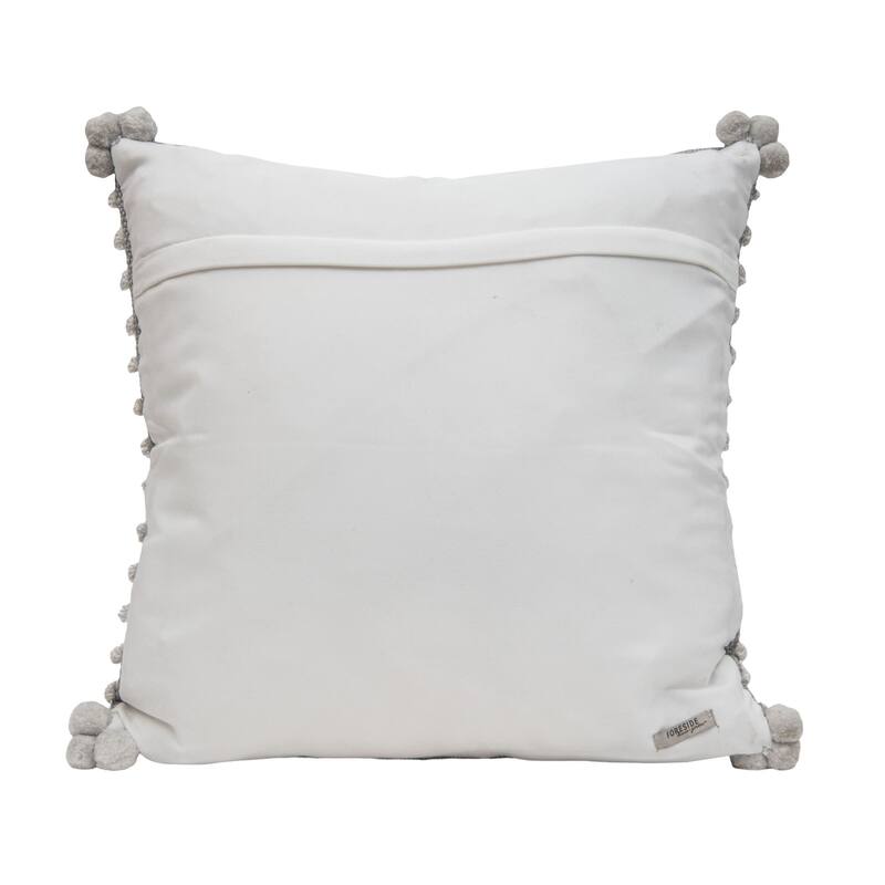 Foreside Home & Garden 20x20" Woven Gray Polyester w/Poly Fill Pillow - 20X20