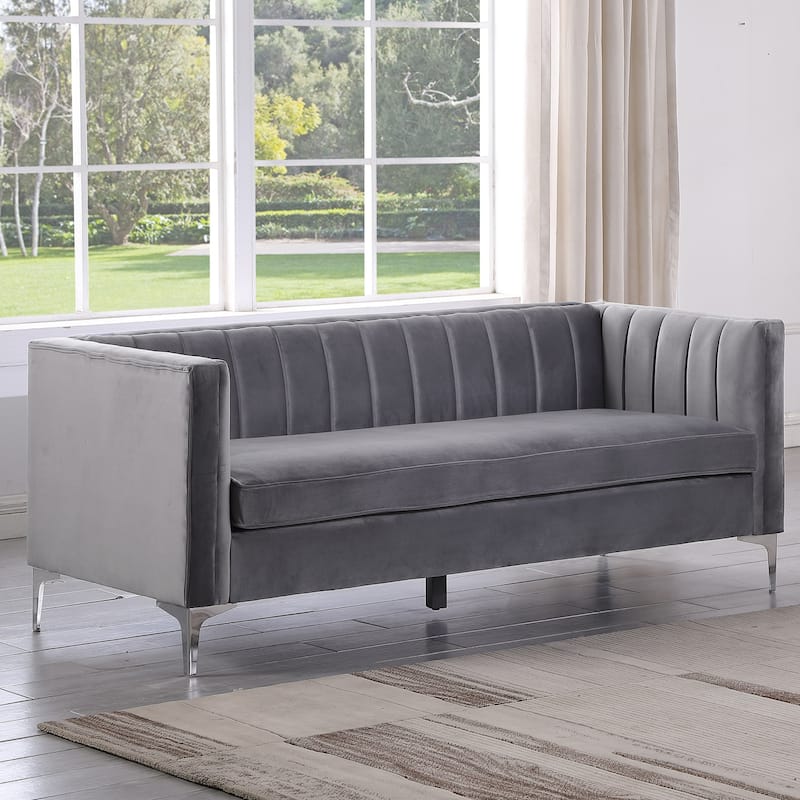 Morden Fort Upholstered Accent Living Room Sofa - Grey