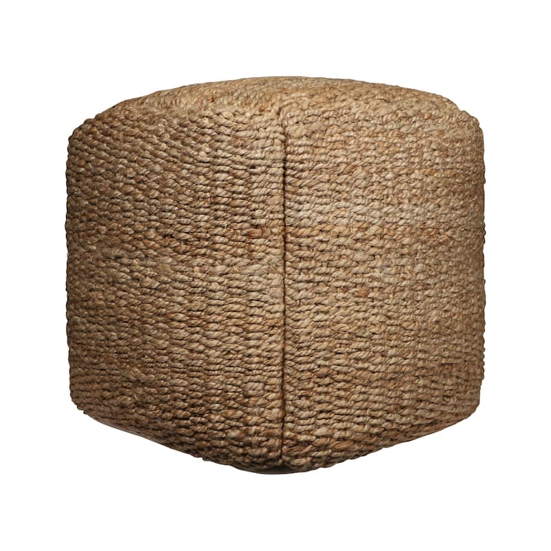 Sevita Natural Farmhouse Solid Hand-Made Pouf