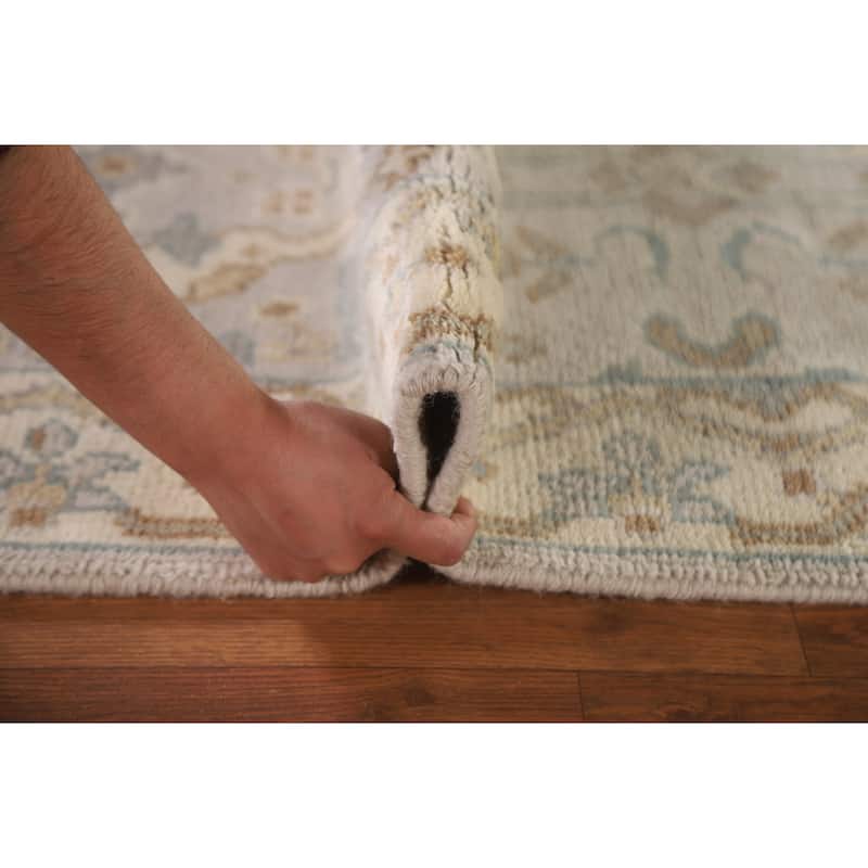 Transitional Oushak Oriental Runner Rug Handmade Wool Carpet - 2'7"x 8'3"
