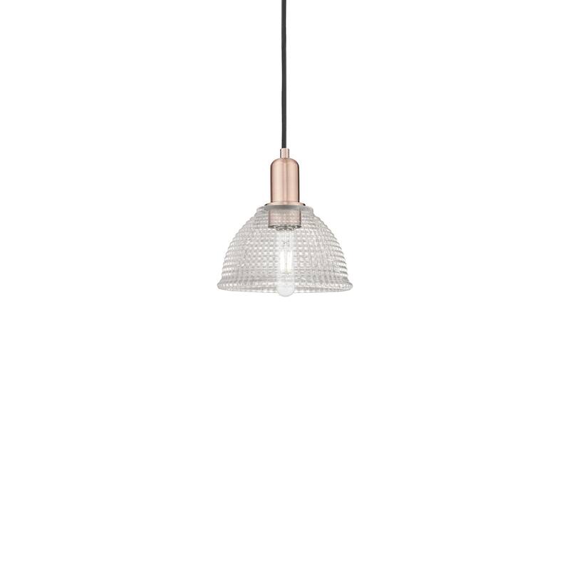 Innovations Lighting 716-1P-9-8 Arietta Pendant Arietta 8" Wide Mini - Antique Copper / Clear