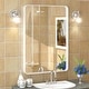 preview thumbnail 135 of 192, KIOTEE Modern Metal Frame Wall Mounted Bathroom Vanity Mirror with 5-year warranty 30x22 - White