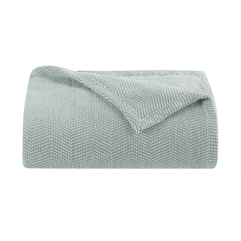 Aston & Arden Luxury Chenille All Season Chevron Blanket