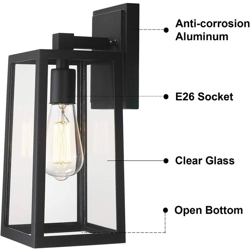 Outdoor Wall Sconces Outdoor Wall Light with Clear Glass