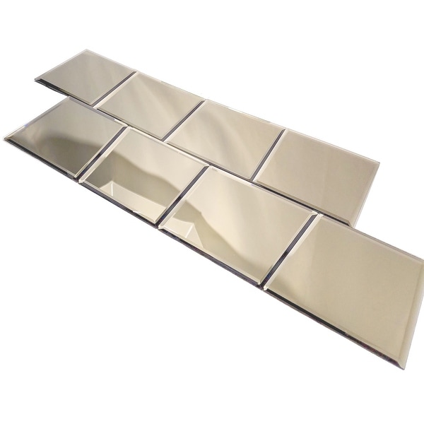 Miseno MT-WHSREF0808-GO Reflections - 8" Square Wall Tile - Glossy Visual - Gold