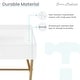 preview thumbnail 48 of 68, Claire Ceramic Console Sink White Basin Gold Legs