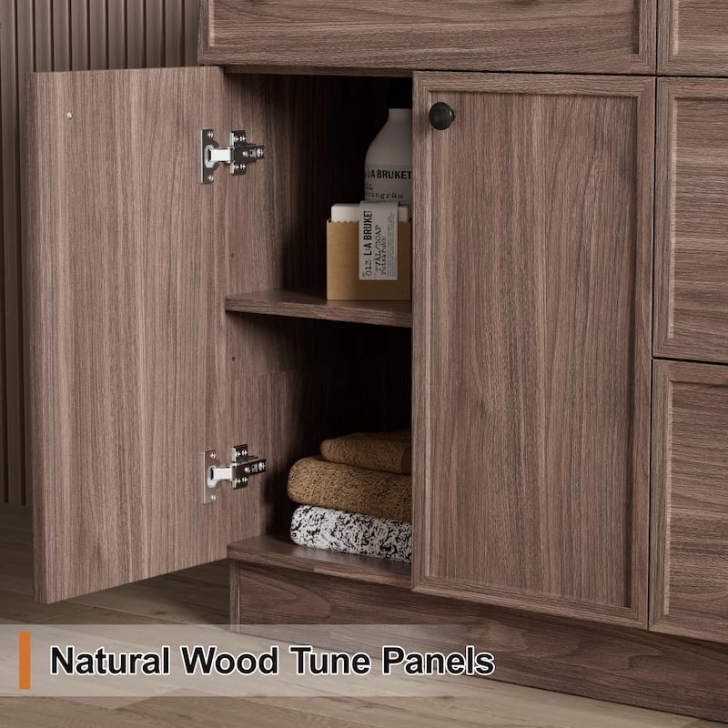 36"/48"/60"/72" Bathroom Vanity Set with Sink & Faucet