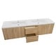 preview thumbnail 12 of 17, Prismella 60" 72" 84" Wall-Mount Double Sink Bathroom Vanity in Oak with Top