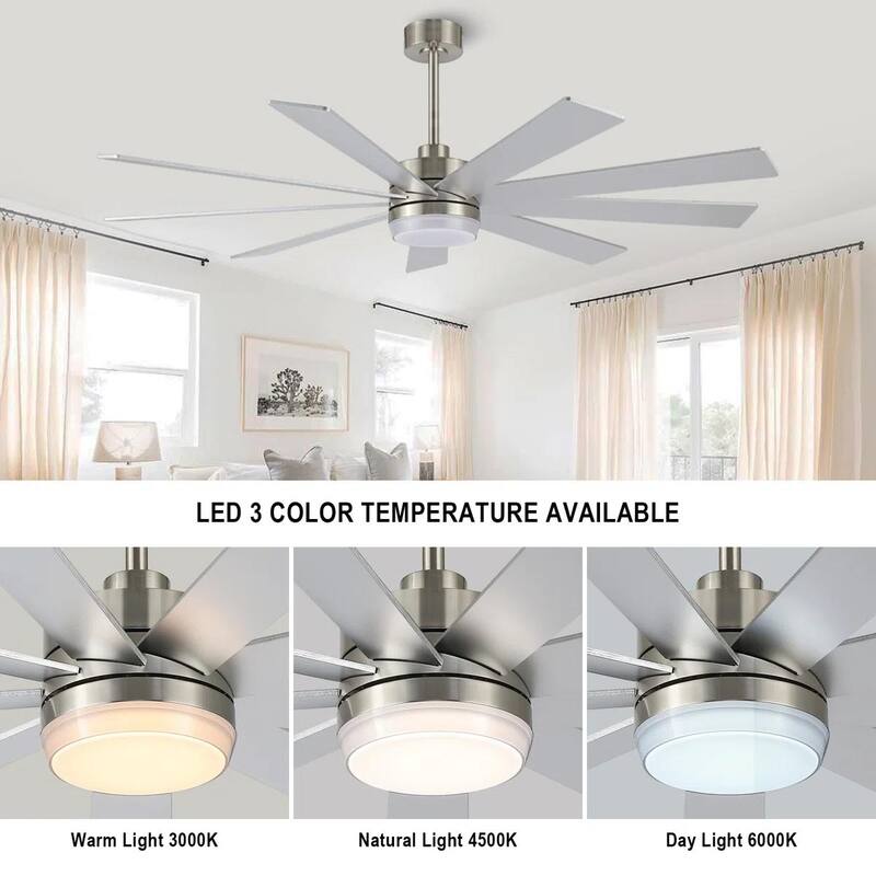 MLiAN DC Motor Indoor Ceiling Fan with Light and Remote