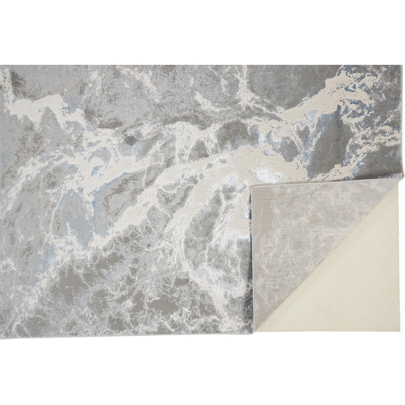 Aurelian Modern Metallic Marble Accent Rug