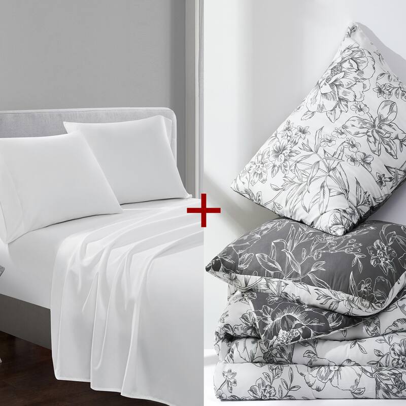 Wonderful Sophia 5-Piece Floral Pattern Comforter Set
