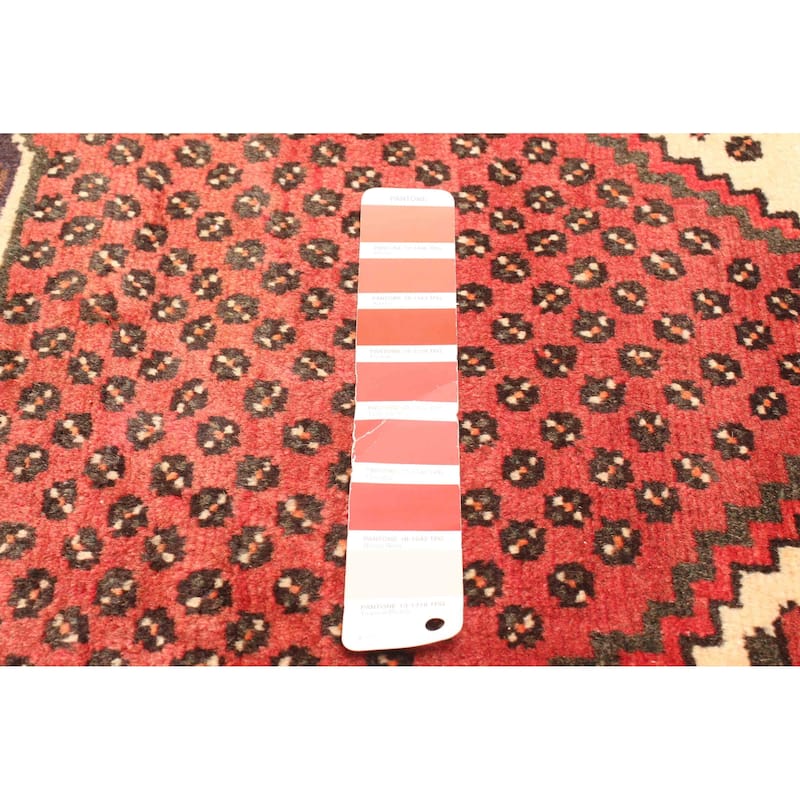 ECARPETGALLERY Hand-knotted Andelz Dark Red Wool Rug - 3'10 x 6'5