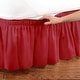 preview thumbnail 13 of 30, Elastic Bed Wrap Ruffle Bed Skirt Red - Queen/King