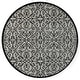 preview thumbnail 94 of 161, JONATHAN Y Ourika Vintage Filigree Textured Weave Indoor/Outdoor Area Rug 5' Round - Light Gray/Black