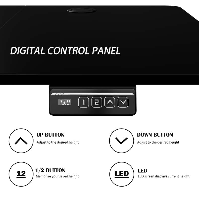 Futzca Height Adjustable Electric Standing Desk, Computer Office Desk