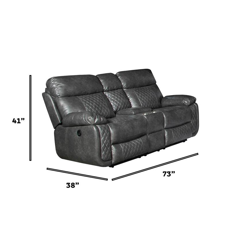 Infinity Power Reclining Faux Leather Reclining Loveseat