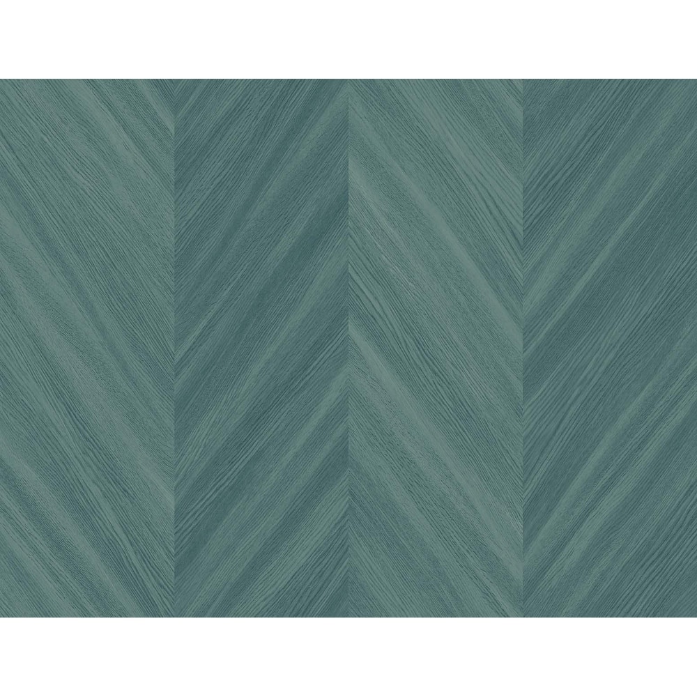 Seabrook Designs Chevron Wood Embossed Vinyl Unpasted Wallpaper