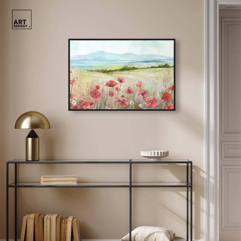 The Poppy Field Canvas by Art Remedy
