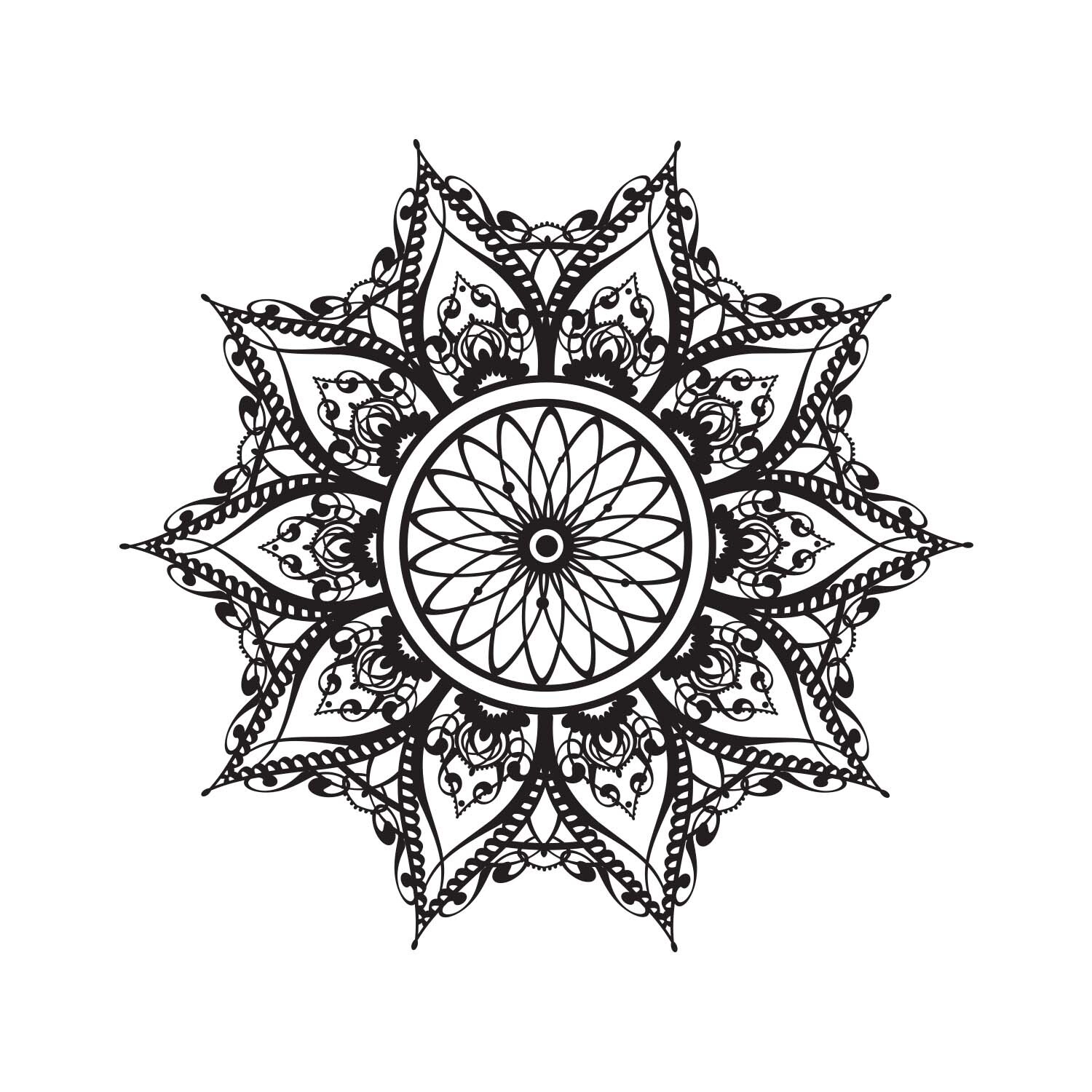 Wall Decal Mandala Flower - Picture 6 of 14