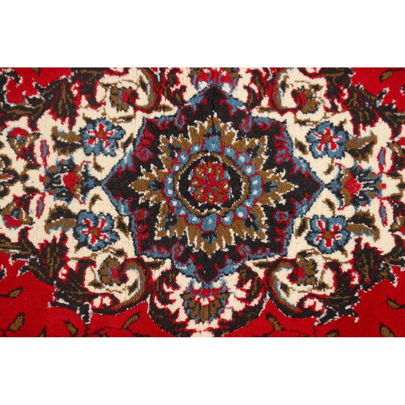 Red Kashan Turkish Area Rug Machine Made Carpet - 9'6" x 12'9"
