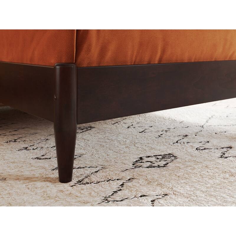 Valencia Solid Wood Low Profile Sleigh Platform Bed