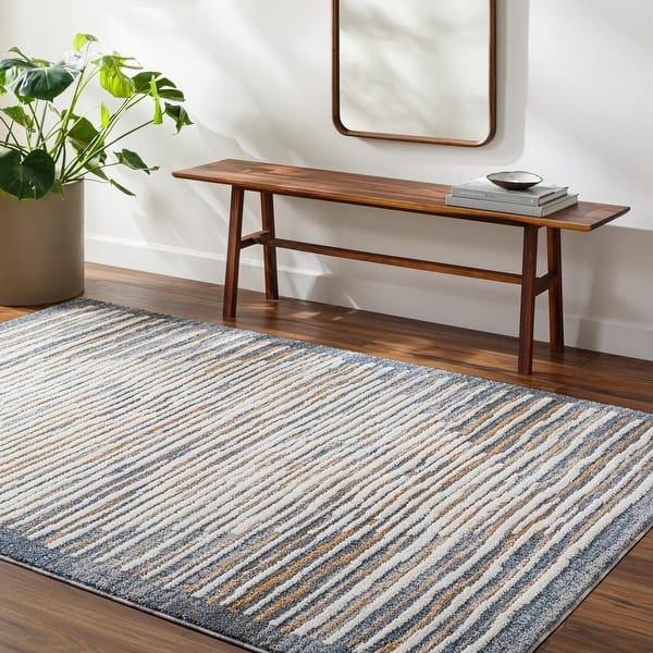 slide 2 of 6, Valet Casual Abstract Diamond Area Rug Blue/Gray - 5' 3" x 7'