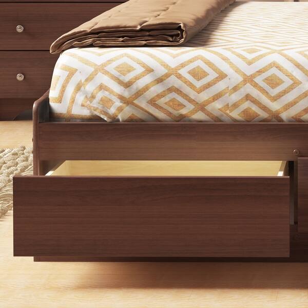 Prepac Queen Mate S Platform Storage Bed With 6 Drawers Cherry Overstock 2460979
