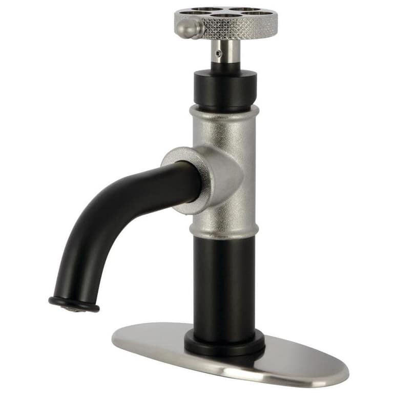 Kingston Brass KSD282.RKX Webb 1.2 GPM Single Hole Bathroom Faucet - Matte Black / Brushed Nickel