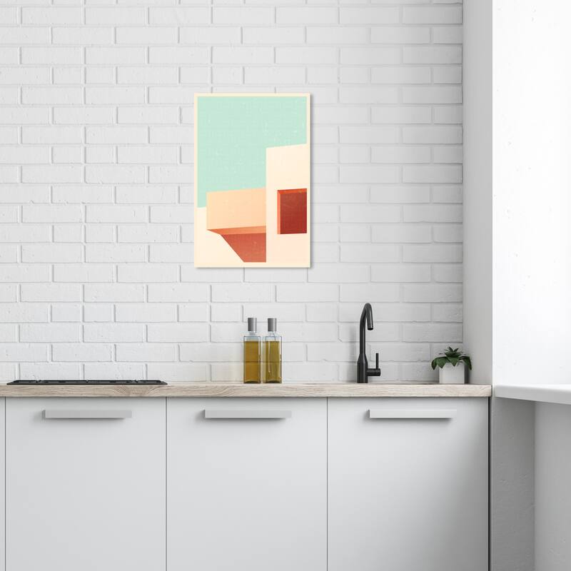 Wynwood Studio Canvas Architecture and Buildings Freeshape Building 6 White and Cream White Vintage Wall Art Canvas Print - 24 x 16