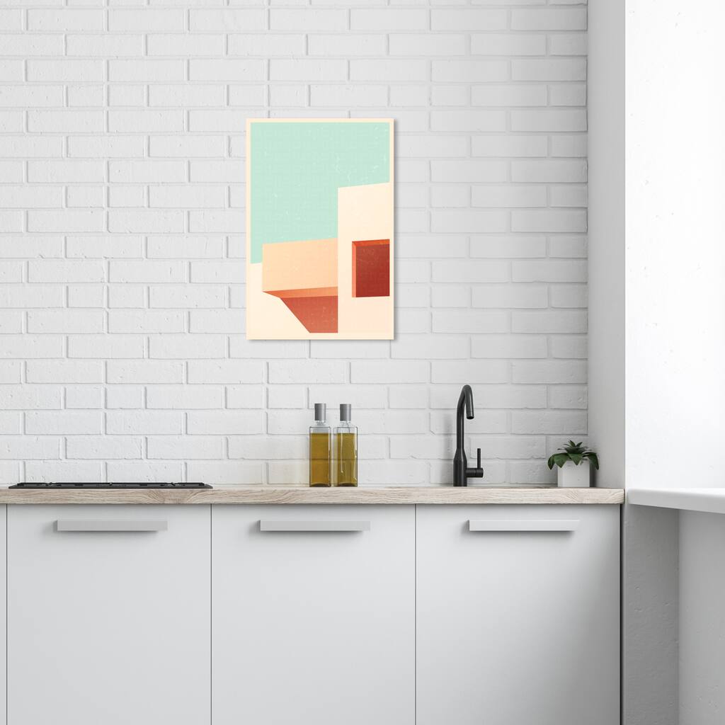 Wynwood Studio Canvas Architecture and Buildings Freeshape Building 6 White and Cream White Vintage Wall Art Canvas Print