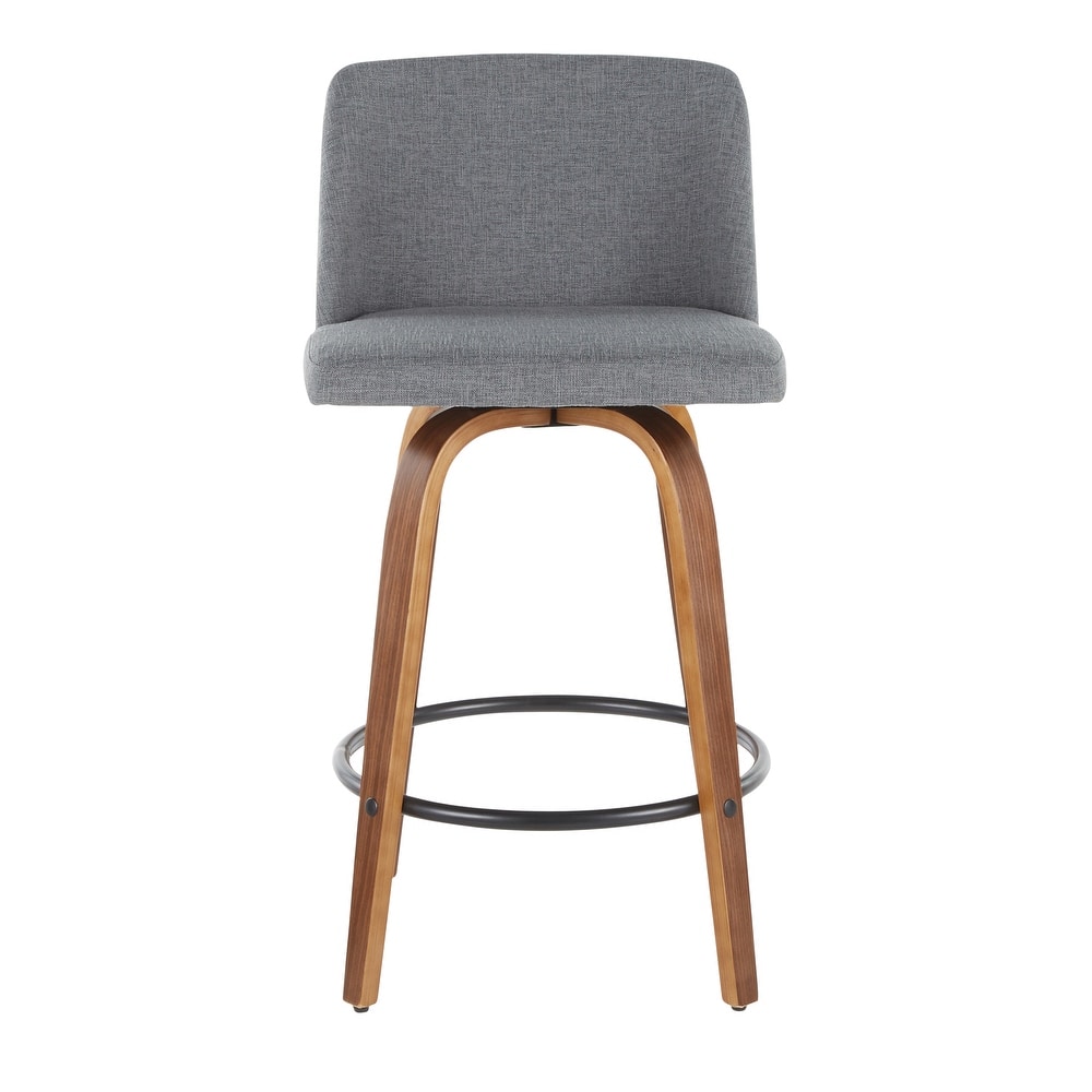 Carson Carrington Vallberga 26" Counter Stool with Black Round Footrest (Set of 2)