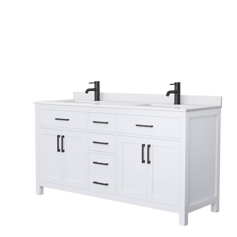 Beckett 66 Inch Double Vanity, Cultured Marble Top