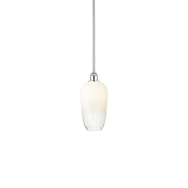 Innovations Lighting 616-1S-15-7 Brookhaven Flute Pendant Brookhaven - Polished Chrome / Opal
