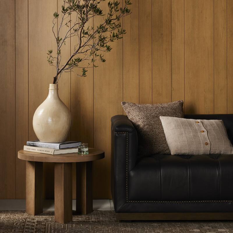 Gunn End Table-Light Brushed Parawood - Light Brushed Parawood