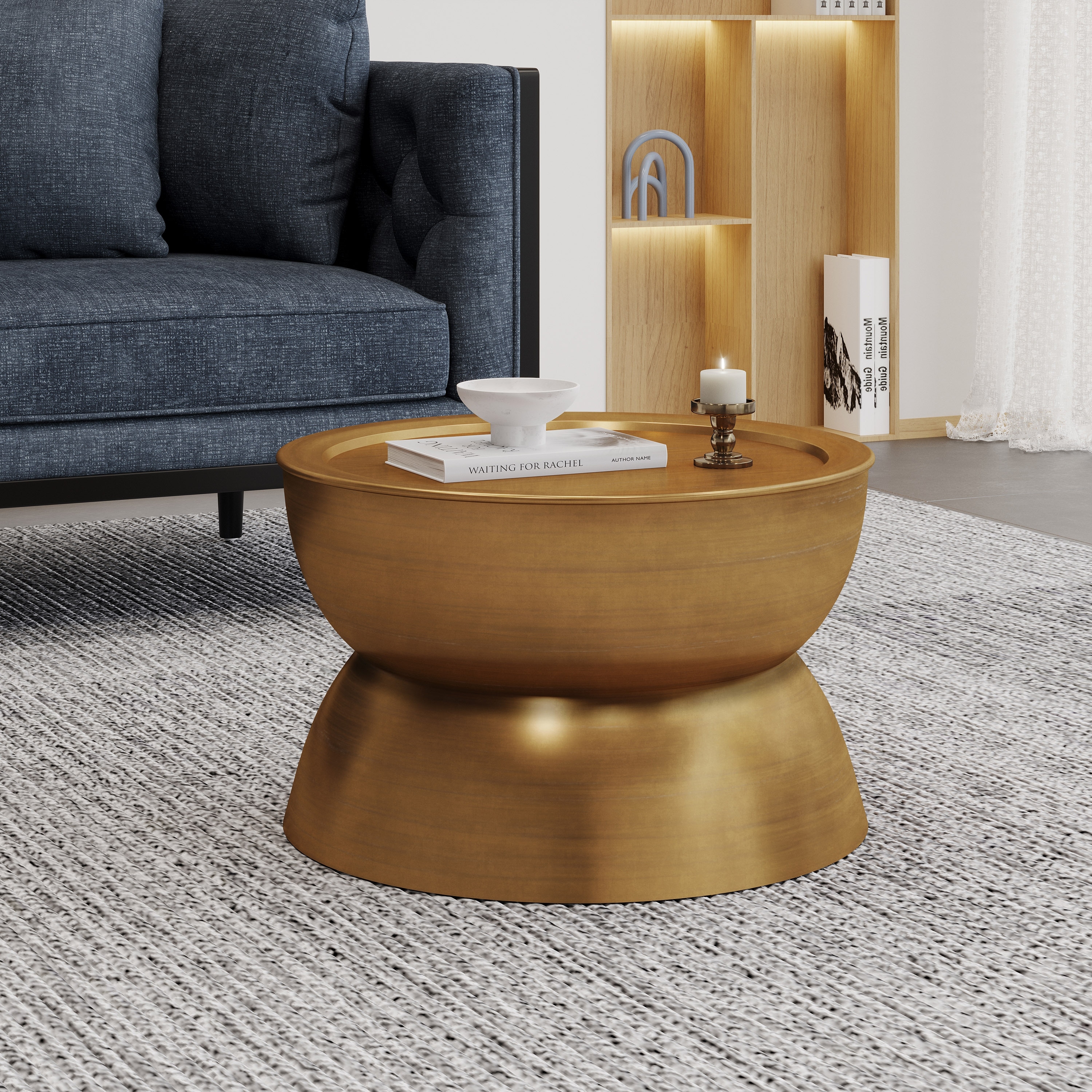 Prisma round natural clearance wood coffee table