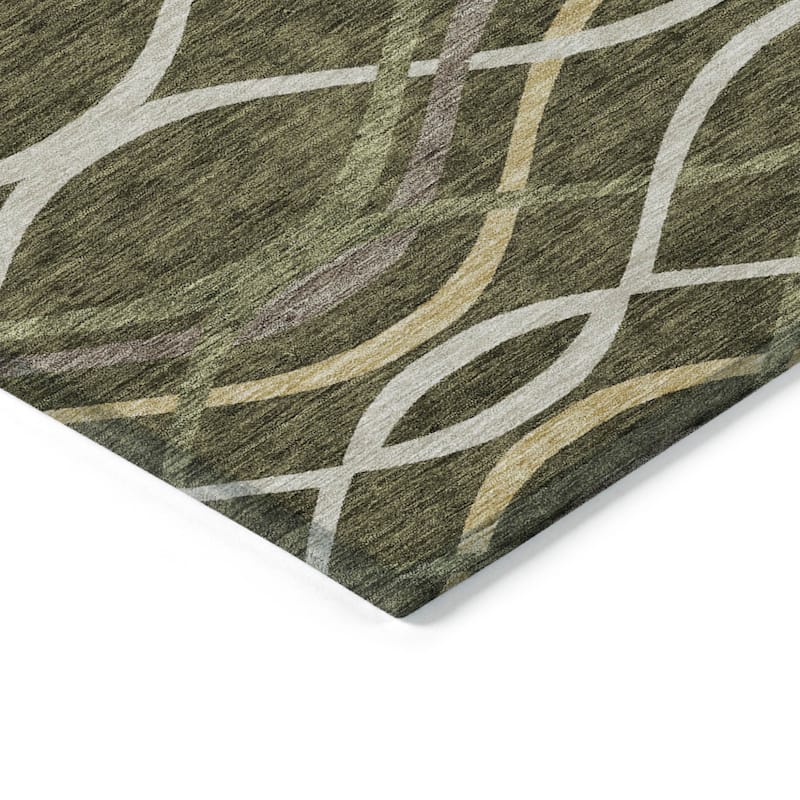 HomeRoots Abstract Transitional Rectangle Outdoor Rug