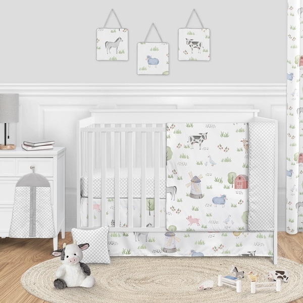Animal crib bedding top girl