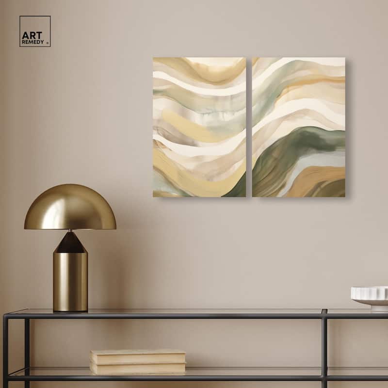 Dunes of Time I Canvas Set of 2 by Art Remedy, Gallery Wrapped