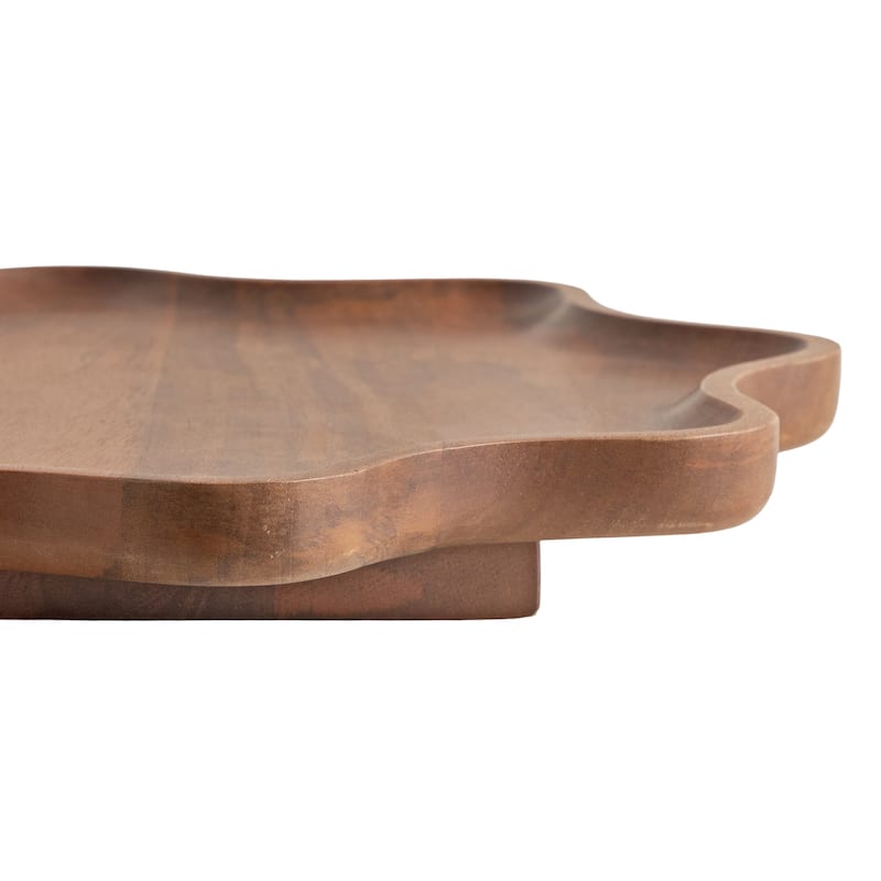 Kate and Laurel Alezar Wood Lazy Susan Tray