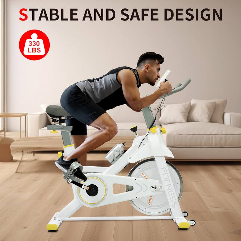Indoor Exercise Bike Cycling Bike with Comfortable Seat Cushion