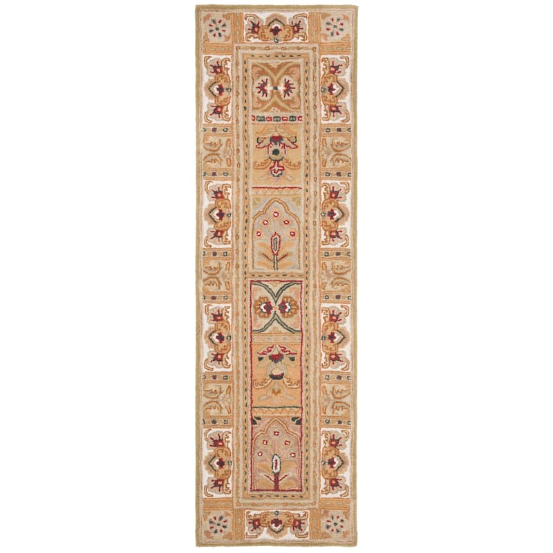 SAFAVIEH Handmade Classic Vittoria Traditional Oriental Wool Rug - 2'3" x 10' Runner - Sage/Multi