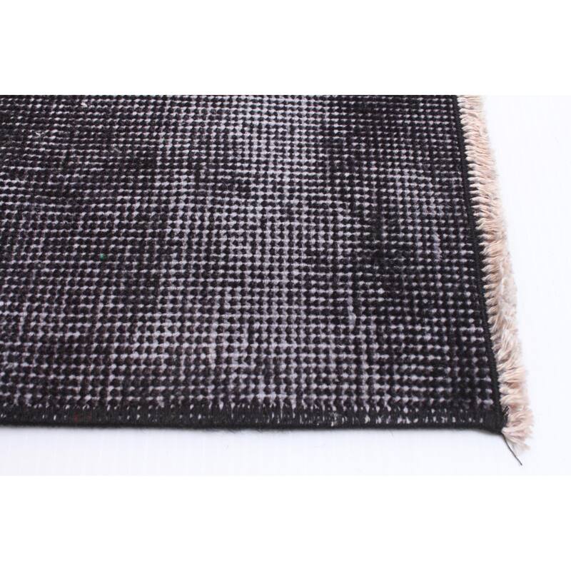 ECARPETGALLERY Hand-knotted Color Transition Black Wool Rug - 3'4 x 6'3