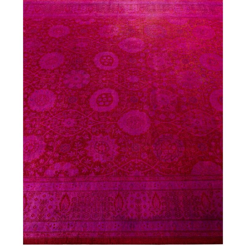 Overdyed One-of-a-Kind Hand-Knotted Area Rug - Purple - 5' 1" x 7' 4"